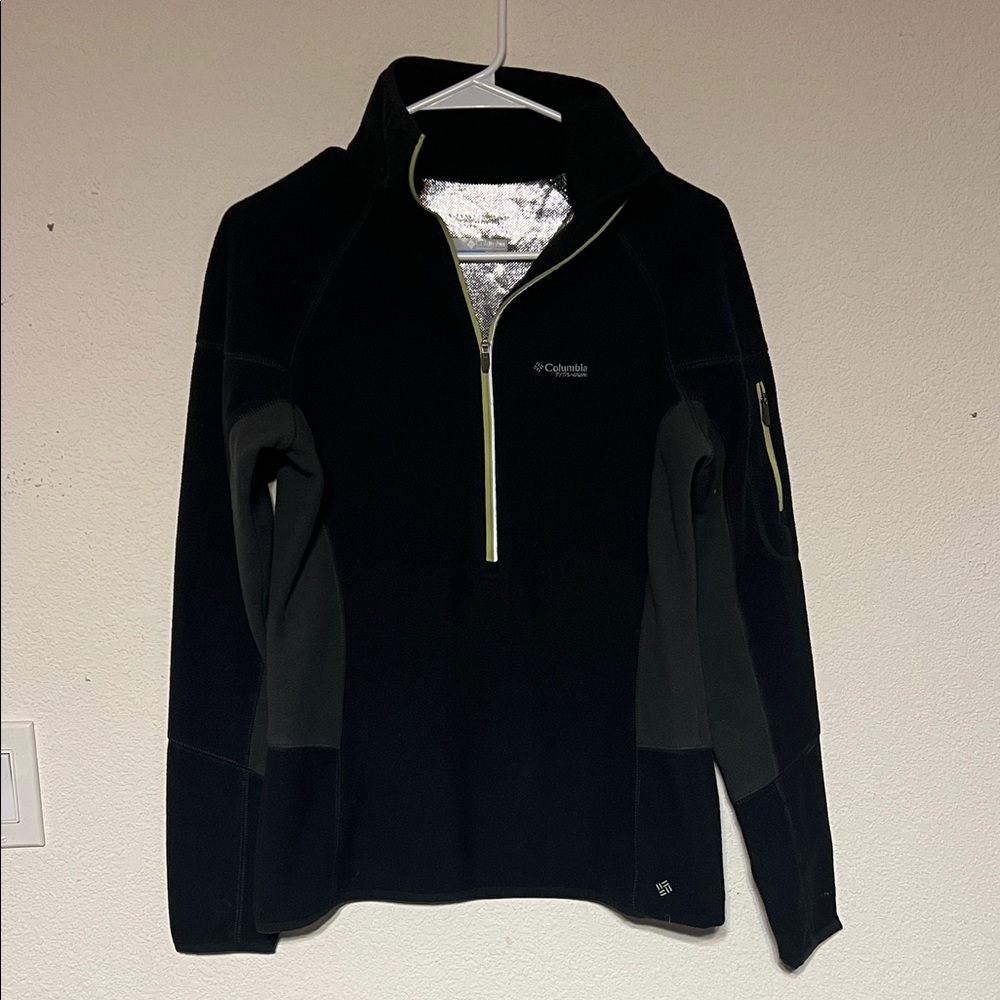 Columbia Black and Gray Half-Zip Pullover